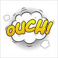 Ouch sound effect illustration