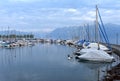 Ouchy port on Geneva Lake in Lausanne, Switzerland Royalty Free Stock Photo