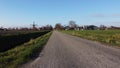 Oude molen a small town in the countryside in the Netherlands where there is a traditional old-fashioned wooden mill. Royalty Free Stock Photo