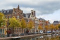 Oude vest channel, Leiden, Netherlands Royalty Free Stock Photo