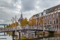 Oude vest channel, Leiden, Netherlands Royalty Free Stock Photo