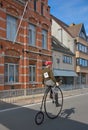 Man driving on a Retro pre war Bike