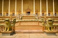 Oudong, Vipassana Dhura Buddhist Center, stairs and columns with Royalty Free Stock Photo