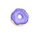 ?oughnut Cake watercolor donut sugar glaze food gouache clip art drawing illustration coffe deseret geometric pink pastry tasty pi