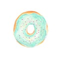 ?oughnut Cake watercolor donut sugar glaze food gouache clip art drawing illustration coffe deseret geometric pink pastry tasty pi