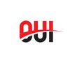 OUI Letter Initial Logo Design Vector Illustration