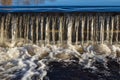Oulu, Finland: dam with water flowing over