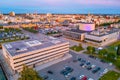 Oulu, Finland, July 22, 2022: Sunset panorama view of center of Royalty Free Stock Photo