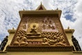 Ounalom pagoda is a wat located on Sisowath Quay in Phnom Penh, Cambodia, near the Royal Palace of Cambodia. Royalty Free Stock Photo