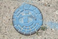Ound fire hydrant lid Royalty Free Stock Photo