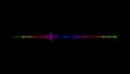 ound wave pattern of abstract pink light on black background, sound spectrum dance