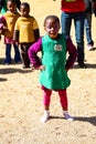 Oung African Preschool girl with face paint on the playground Royalty Free Stock Photo