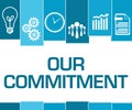 Our Commitment Blue Stripes Symbols