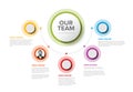 Our company team presentation template with circle