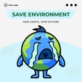 Banner design of save environment our earth, our future