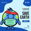 Banner design of save earth save life