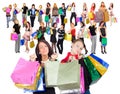 Our family is shopping great! Royalty Free Stock Photo