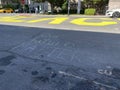 Our Future Matters Written on Street in Front of Black Lives Matter Mural on Street in downtown Martinez, California Royalty Free Stock Photo