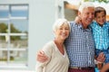 Our grandson is the cutest. Portrait of a senior couple and their grandson.