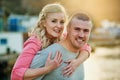 Our hearts beat for each other. Portrait of an affectionate couple bonding at the beach.