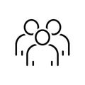 Black line icon for Our, group and team Royalty Free Stock Photo