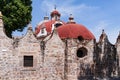 our lady of carmen temple domes in morelia Royalty Free Stock Photo