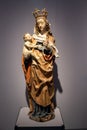 Our Lady on the crescent moon, Madonna with child around 1490 ,medieval statue, madonna, masterpiece, Wuerth Collection, Germany