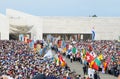 Sanctuary Crowd and Flags, Our Lady of Fatima, Christian Faith