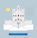 Our Lady of the Immaculate Conception Church - Panaji - Goa - Stock Illustration Royalty Free Stock Photo