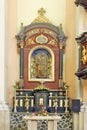 Our Lady of Kunagora altar in the church Assumption of the Virgin Mary in Pregrada, Croatia Royalty Free Stock Photo