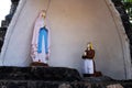 Our Lady of Lourdes Cave in front of St. Blaise Catholic Church in Gandaulim, Goa, India