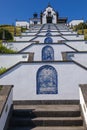 Our Lady of Peace Chapel over Vila Franca do Campo, Sao Miguel island, Azores Royalty Free Stock Photo