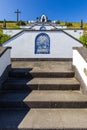 Our Lady of Peace Chapel over Vila Franca do Campo, Sao Miguel island, Azores Royalty Free Stock Photo