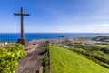 Our Lady of Peace Chapel over Vila Franca do Campo, Sao Miguel island, Azores Royalty Free Stock Photo