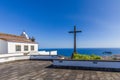 Our Lady of Peace Chapel over Vila Franca do Campo, Sao Miguel island, Azores Royalty Free Stock Photo