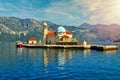 Our Lady of the Rocks Church Island in perast kotor bay montenegro. Gospa od Skrpjela