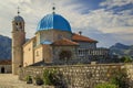 Our Lady of the Rocks church on a man-made island in Kotor Bay, Montenegro Royalty Free Stock Photo