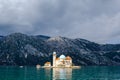 Our Lady of the Rocks islet off the coast of Perast in Bay of Kotor, Montenegro Royalty Free Stock Photo