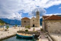 Our Lady of the Rocks islet off the coast of Perast in Bay of Kotor, Montenegro Royalty Free Stock Photo