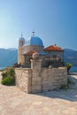 Our Lady of the Rocks islet off the coast of small old town Perast in Bay of Kotor, Montenegro Royalty Free Stock Photo