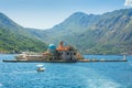 Our Lady of the Rocks monastery Perast Bay of Kotor Royalty Free Stock Photo