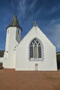 Our Lady, Star of the Sea, white church in Tayport, Scotland