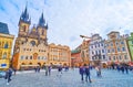 Our Lady before Tyn Church from the Old Town Square, Prague, Czech Republic Royalty Free Stock Photo