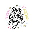 Our little angel vector lettering Royalty Free Stock Photo