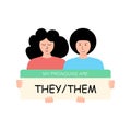 Our pronoun They and Them. For English studing