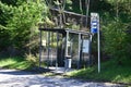 Biwels, Luxembourg - 08 10 2023: Bus stop hut Royalty Free Stock Photo