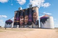 Silo trail artwork in Sheep Hills