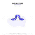 Our Services Animal, Bug, Insect, Snake Solid Glyph Icon Web card Template
