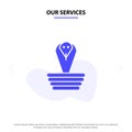 Our Services Animal, Cobra, India, King Solid Glyph Icon Web card Template