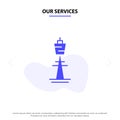 Our Services Australia, Australian, Building, Sydney, Tower, TV Tower Solid Glyph Icon Web card Template